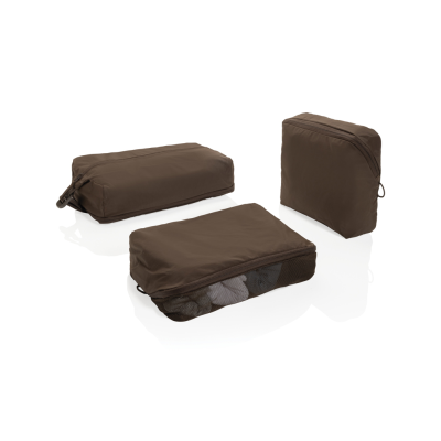 Picture of KENTO URBAN RCS RECYCLED NYLON PACKING CUBE SET in Brown