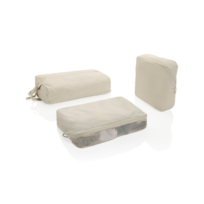 Picture of KENTO URBAN RCS RECYCLED NYLON PACKING CUBE SET in Beige