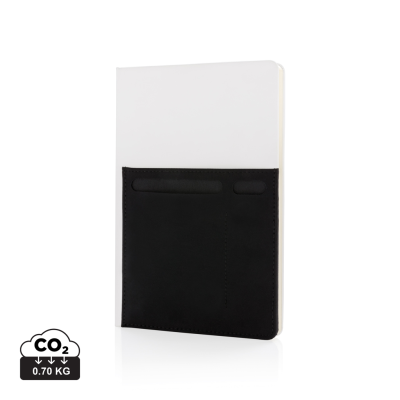 Picture of A5 DELUXE NOTE BOOK with Smart Pockets in White.