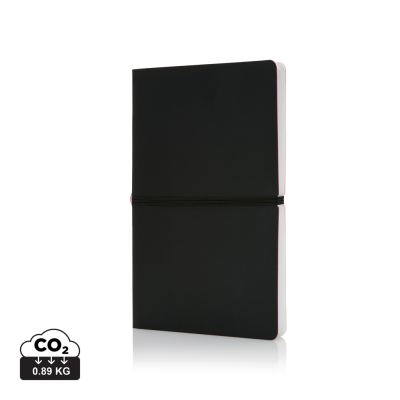 Picture of DELUXE SOFTCOVER A5 NOTE BOOK in Black