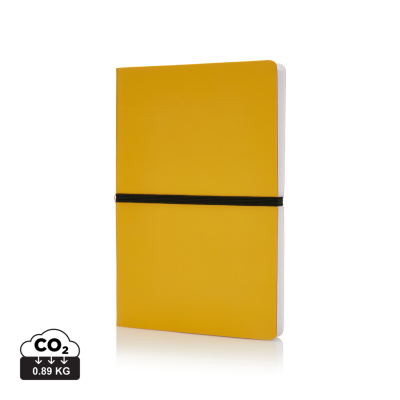 Picture of DELUXE SOFTCOVER A5 NOTE BOOK in Yellow