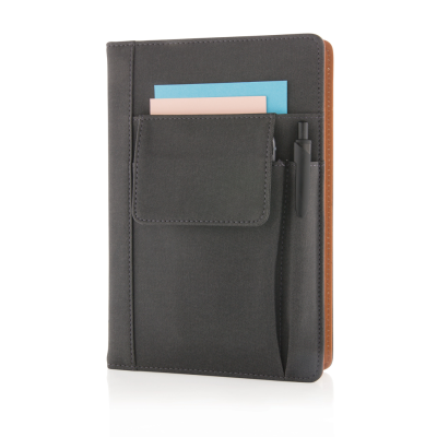 Picture of NOTE BOOK with Phone Pocket in Black.