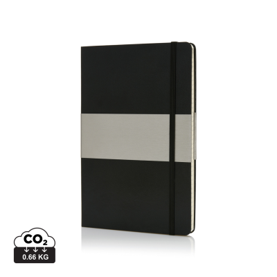 Picture of A5 SQUARED HARDCOVER NOTE BOOK in Black