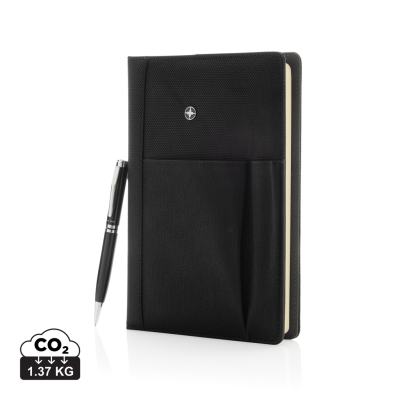 Picture of REFILLABLE NOTE BOOK AND PEN SET in Black