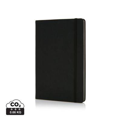 Picture of DELUXE HARDCOVER PU A5 NOTE BOOK in Black