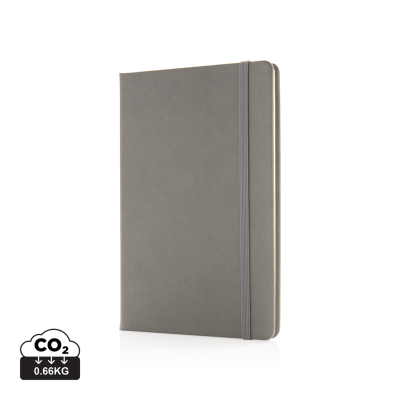 Picture of DELUXE HARDCOVER PU A5 NOTE BOOK in Grey