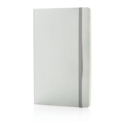 Picture of DELUXE METALLIC SOFTCOVER NOTE BOOK in Silver