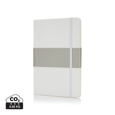 Picture of A5 HARDCOVER NOTE BOOK in White.