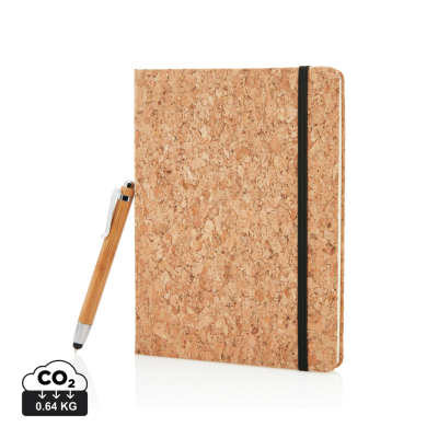 Picture of A5 NOTE BOOK with Bamboo Pen Including Stylus in Brown