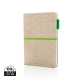 Picture of A5 JUTE NOTE BOOK in Green, Green