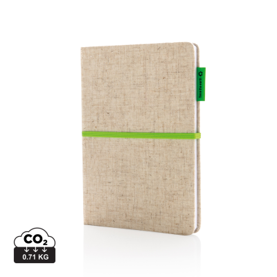 Picture of A5 ECO JUTE COTTON NOTE BOOK in Green