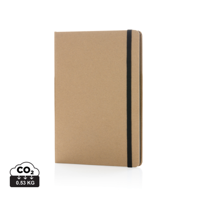 Picture of ECO-FRIENDLY A5 KRAFT NOTE BOOK in Black.