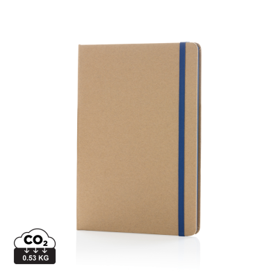 Picture of ECO-FRIENDLY A5 KRAFT NOTE BOOK in Blue.
