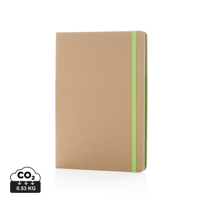 Picture of ECO-FRIENDLY A5 KRAFT NOTE BOOK in Green.