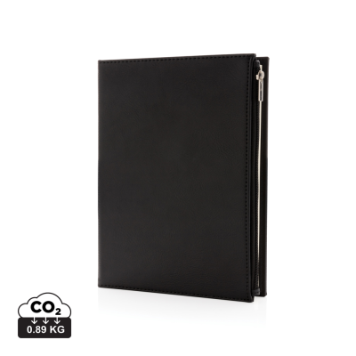 Picture of SWISS PEAK A5 PU NOTE BOOK with Zipper Pocket in Black