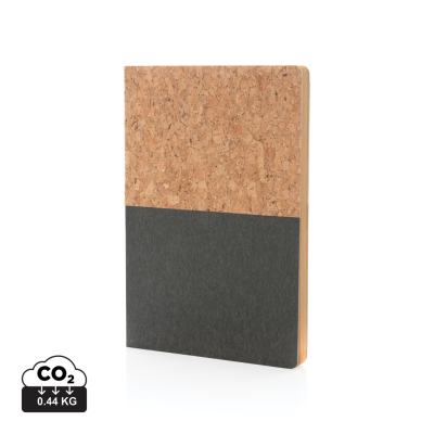 A5 CORK & KRAFT NOTE BOOK in Black.