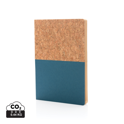 Picture of A5 CORK & KRAFT NOTE BOOK in Blue.