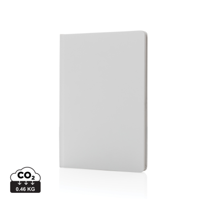 Picture of A5 IMPACT STONE PAPER HARDCOVER NOTE BOOK in White.