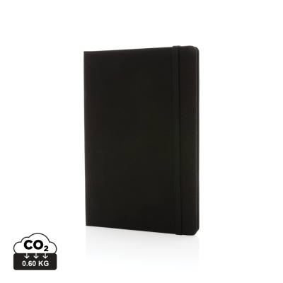 Picture of GRS CERTIFIED RPET A5 NOTE BOOK in Black, Black.