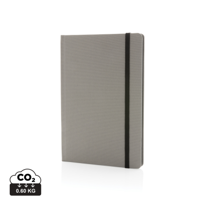 Picture of GRS CERTIFIED RPET A5 NOTE BOOK in Grey, Black.