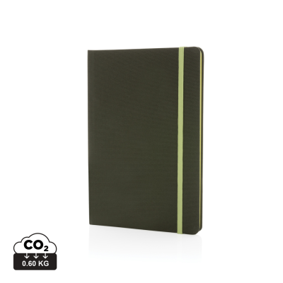 Picture of GRS CERTIFIED RPET A5 NOTE BOOK in Green, Green.