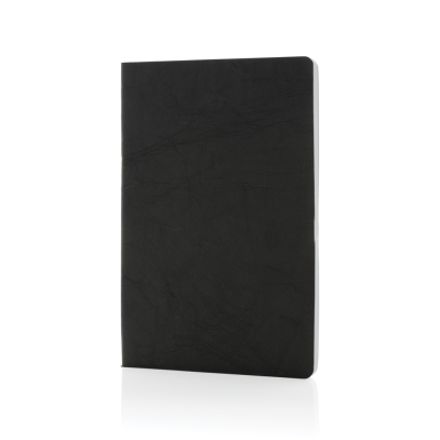 Picture of SALTON A5 GRS CERTIFIED RECYCLED PAPER NOTE BOOK in Black.