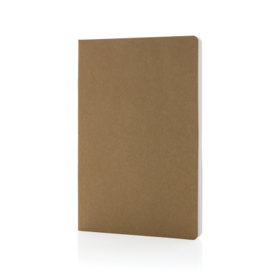 Picture of SALTON A5 GRS CERTIFIED RECYCLED PAPER NOTE BOOK in Brown.