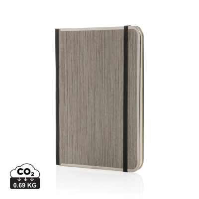 Picture of TREELINE A5 WOOD COVER DELUXE NOTE BOOK in Grey.