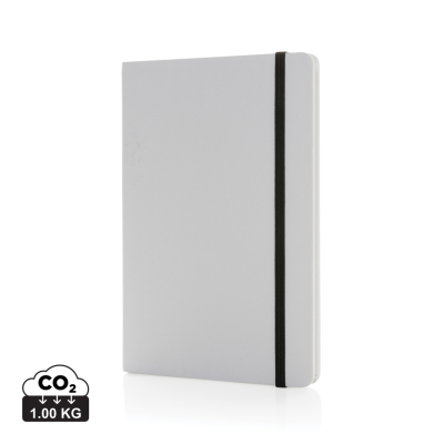 Picture of CRAFTSTONE A5 RECYCLED KRAFT AND STONEPAPER NOTE BOOK in White.