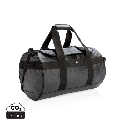 Picture of SWISS PEAK DUFFLE BACKPACK RUCKSACK in Black.