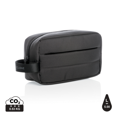 Picture of IMPACT AWARE™ RPET TOILETRY BAG in Black.