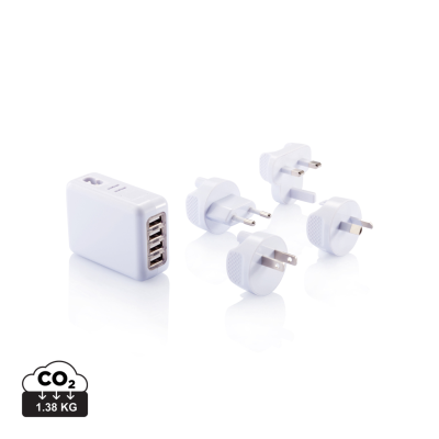 Picture of TRAVEL PLUG with 4 USB Ports in White