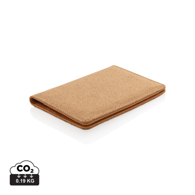 Picture of ECO CORK SECURE RFID PASSPORT COVER in Brown.