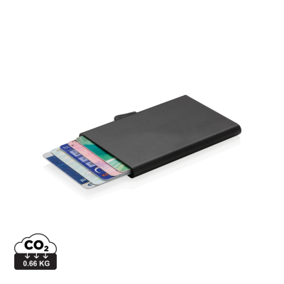 Picture of C-SECURE ALUMINIUM METAL RFID CARD HOLDER in Black