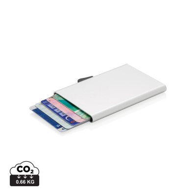 Picture of C-SECURE ALUMINIUM METAL RFID CARD HOLDER in Silver