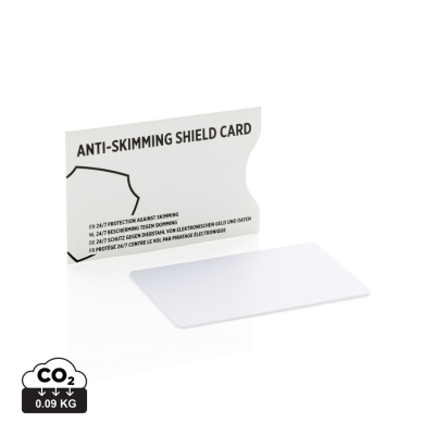 ANTI-SKIMMING RFID SHIELD CARD in White.