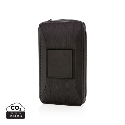 Picture of SWISS PEAK MODERN TRAVEL WALLET with Cordless Charger in Black.