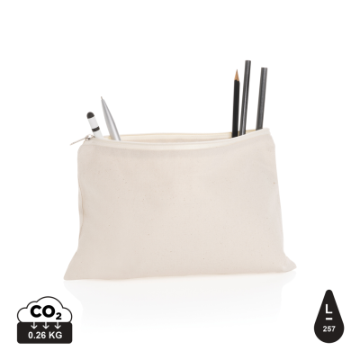 Picture of IMPACT AWARE™ 285 GSM RCANVAS PENCIL CASE UNDYED in Off White.