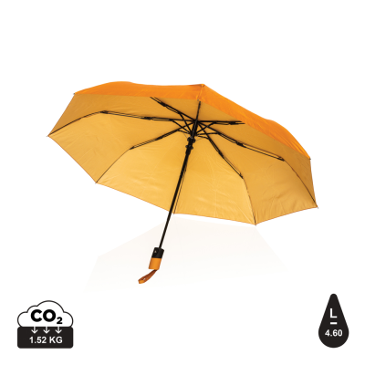 Picture of 21 INCH IMPACT AWARE™ 190T MINI AUTO OPEN UMBRELLA in Sundial Orange.