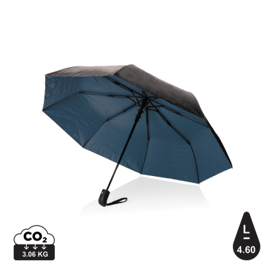 Picture of 21 INCH IMPACT AWARE™ RPET 190T PONGEE DUAL COLOUR MINI UMBRELLA in Blue.