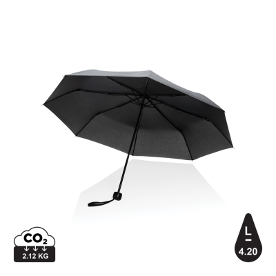 Picture of 20,5 INCH IMPACT AWARE RPET 190T MINI UMBRELLA in Black.