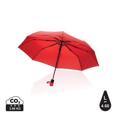 Picture of 21 INCH IMPACT AWARE™ RPET 190T MINI AUTO OPEN UMBRELLA in Red