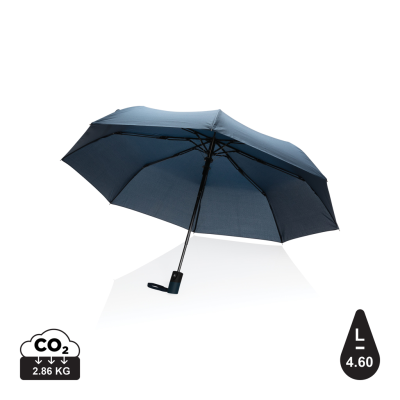 Picture of 21 INCH IMPACT AWARE™ RPET 190T MINI AUTO OPEN UMBRELLA in Navy.