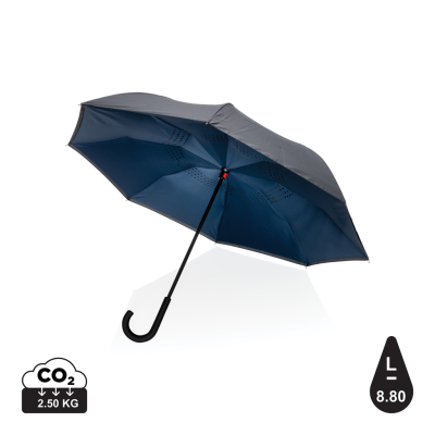 Picture of 23 INCH IMPACT AWARE™ RPET 190T REVERSIBLE UMBRELLA in Navy
