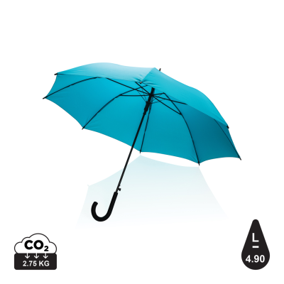 Picture of 23 INCH IMPACT AWARE™ RPET 190T STANDARD AUTO OPEN UMBRELLA in Blue.