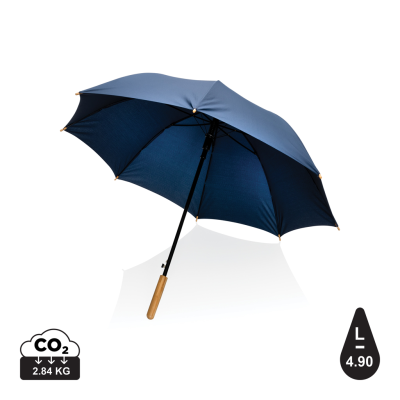 Picture of 23 INCH IMPACT AWARE™ RPET 190T AUTO OPEN BAMBOO UMBRELLA
