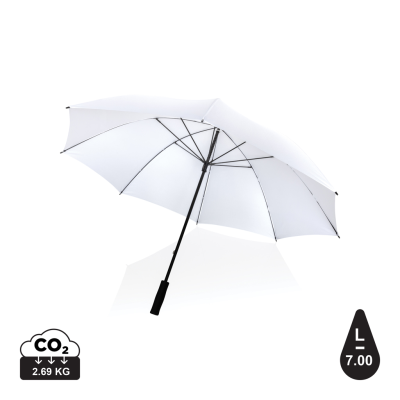 Picture of 30 INCH IMPACT AWARE™ RPET 190T STORM PROOF UMBRELLA in White.