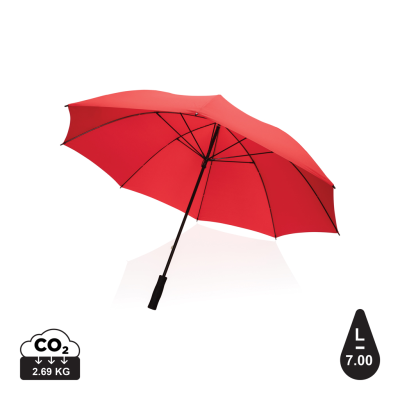 Picture of 30 INCH IMPACT AWARE™ RPET 190T STORM PROOF UMBRELLA in Red.