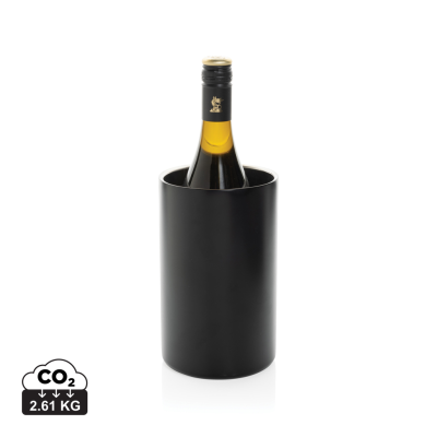Picture of VINO RCS CERTIFIED RECYCLED STAINLESS STEEL METAL WINE BUCKET in Black
