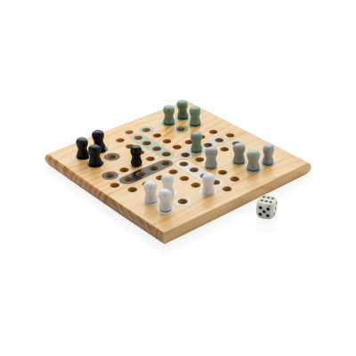 Picture of CLAIRE WOOD LUDO GAME in Brown.